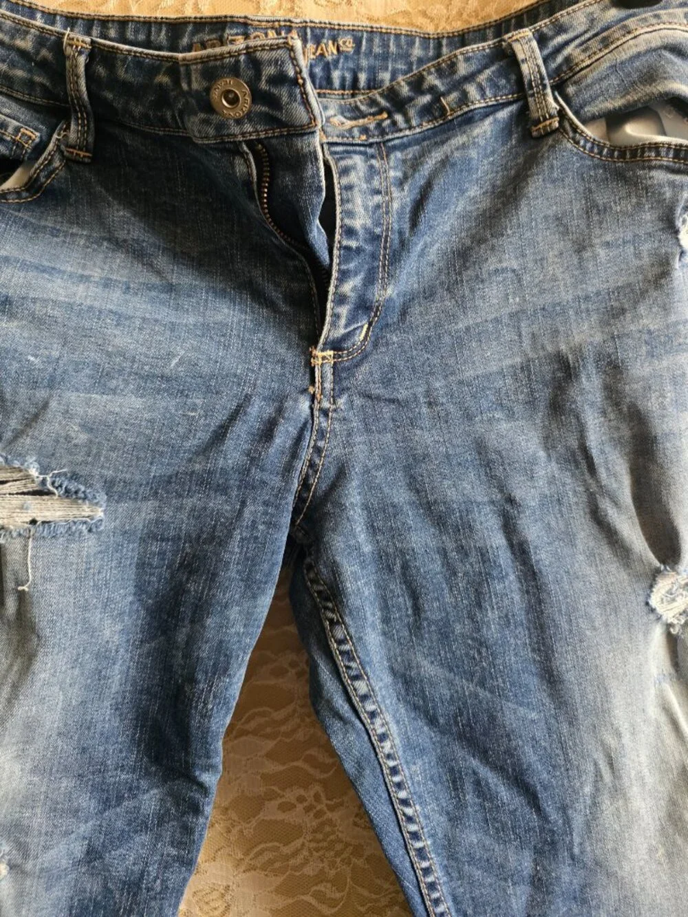 Arizona Crop Jeans - Size 19 - Boho - Festival - Y2K - Distressed Jeans